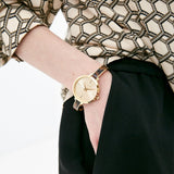  Shop Authentic Michael Kors Jaryn Quartz Gold Dial Two Tone Steel Strap Watch for Women - MK4341 - Luxxuri