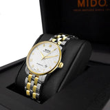  Shop Authentic Mido Baroncelli III Automatic White Dial Two Tone Steel Strap Watch For Women - M7600.9.26.1 - Luxxuri