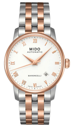  Shop Authentic Mido Baroncelli Automatic White Dial Two Tone Steel Strap Watch For Women - M8600.9.N6.1 - Luxxuri