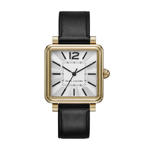  Shop Authentic Marc Jacobs Vic Silver Dial Black Leather Strap Watch for Women - MJ1437 - Luxxuri
