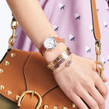  Shop Authentic Marc Jacobs Roxy Silver Dial Brown Leather Strap Watch for Women - MJ1572 - Luxxuri