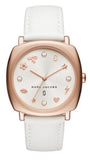  Shop Authentic Marc Jacobs Mandy White Dial White Leather Strap Watch for Women - MJ8678 - Luxxuri