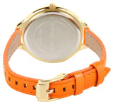  Shop Authentic Michael Kors Runway Quartz Gold Dial Orange Leather Strap Watch For Women - MK2275 - Luxxuri