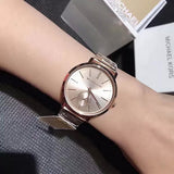  Shop Authentic Michael Kors Jaryn Quartz Rose Gold Dial Rose Gold Steel Strap Watch For Women - MK3501 - Luxxuri