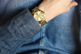  Shop Authentic Michael Kors Mini Runway Slim Gold Dial Gold Steel Strap Watch for Women - MK3512 - Luxxuri