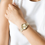  Shop Authentic Michael Kors Mini Runway Slim Gold Dial Gold Steel Strap Watch for Women - MK3512 - Luxxuri