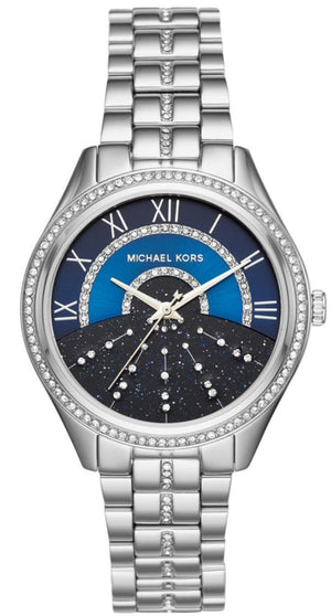  Shop Authentic Michael Kors Lauryn Blue Dial Silver Steel Strap Watch for Women - MK3720 - Luxxuri