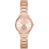  Shop Authentic Michael Kors Portia Analog Quartz Rose Gold Dial Rose Gold Steel Strap Watch For Women - MK3839 - Luxxuri