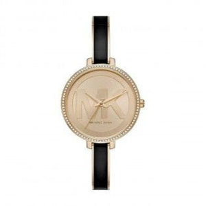  Shop Authentic Michael Kors Jaryn Quartz Gold Dial Black Steel Strap Watch For Women - MK4544 - Luxxuri