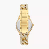  Shop Authentic Michael Kors Layton Multifunction Glitz Silver Dial Gold Steel Strap Watch for Women - MK4653 - Luxxuri