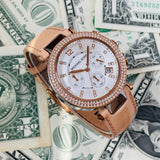  Shop Authentic Michael Kors Parker Chronograph White Dial Tan Leather Strap Watch for Women - MK5633 - Luxxuri