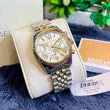  Shop Authentic Michael Kors Lexington Silver Dial Two Tone Steel Strap Watch for Women - MK5955 - Luxxuri