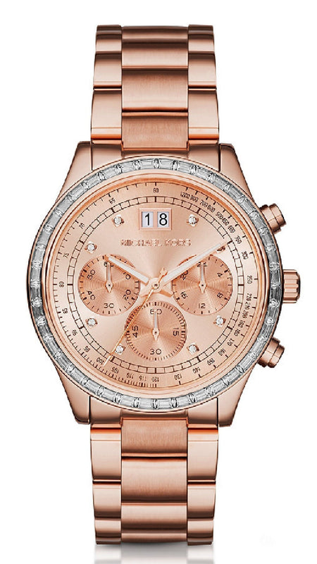  Shop Authentic Michael Kors Brinkley Rose Gold Dial Rose Gold Steel Strap Watch for Women - MK6204 - Luxxuri
