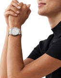  Shop Authentic Michael Kors Ritz White Dial Two Tone Steel Strap Watch for Women - MK6474 - Luxxuri