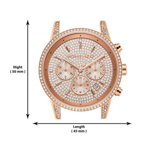  Shop Authentic Michael Kors Ritz Three-Hand Glitz Rose Gold Dial Rose Gold Steel Strap Watch for Women - MK6748 - Luxxuri