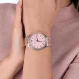  Shop Authentic Michael Kors Layton Three Hand Pink Dial Rose Gold Steel Strap Watch For Women - MK6848 - Luxxuri