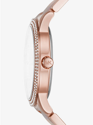 Shop Authentic Michael Kors Tibby Chronograph Rose Gold Dial Two Tone Steel Strap Watch For Women - MK6828 - Luxxuri
