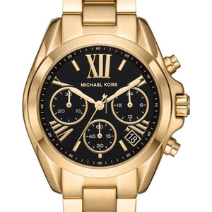 Shop Authentic Michael Kors Bradshaw Chronograph Black Dial Gold Steel Strap Watch For Women - MK6959 - Luxxuri