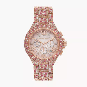  Shop Authentic Michael Kors Camille Chronograph Mother of Pearl Dial Rose Gold Steel Strap Watch for Women - MK7272 - Luxxuri