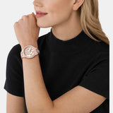 Shop Authentic Michael Kors Layton Chronograph Rose Gold Dial Rose Gold Steel Strap Watch For Women - MK7285 - Luxxuri