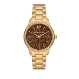  Shop Authentic Michael Kors Layton Chronograph Brown Dial Gold Steel Strap Watch For Women - MK7296 - Luxxuri