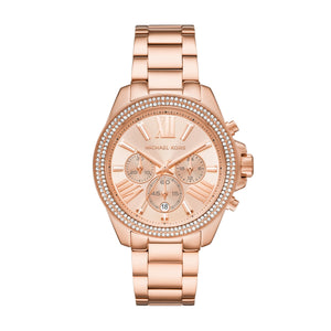 Shop Authentic Michael Kors Wren Chronograph Rose Gold Dial Rose Gold Steel Strap Watch for Women - MK7430 - Luxxuri