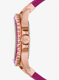  Shop Authentic Michael Kors Everest Pave Crystals Pink Dial Pink Rubber Strap Watch for Women - MK7441 - Luxxuri