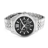  Shop Authentic Michael Kors Lexington Chronograph Black Dial Black Steel Strap Watch For Men - MK8602 - Luxxuri