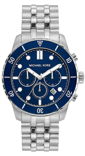  Shop Authentic Michael Kors Cunningham Chronograph Blue Dial Silver Steel Strap Watch For Men - MK8999 - Luxxuri