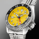  Shop Authentic Seiko 5 Sport SKX GMT US Special Creation Automatic Yellow Dial Silver Steel Strap Watch for Men - SSK017K1 - Luxxuri