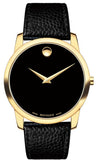  Shop Authentic Movado Museum Black Dial Black Leather Strap Watch For Men - 0607014 - Luxxuri