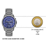  Shop Authentic Armani Exchange Banks Chronograph Blue Dial Grey Steel Strap Watch For Men - AX1731 - Luxxuri