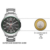  Shop Authentic Armani Exchange Hampton Chronograph Black Dial Silver Steel Strap Watch For Men - AX2163 - Luxxuri