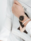  Shop Authentic Daniel Wellington Classic Petite Melrose Black Dial Rose Gold Mesh Bracelet Watch For Women - DW00100217 - Luxxuri