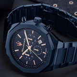  Shop Authentic Maserati Stile Chronograph Blue Dial Blue Steel Strap Watch For Men - R8873642008 - Luxxuri