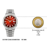 Shop Authentic Citizen Tsuyosa Automatic Red Dial Silver Steel Strap Watch For Men - NJ0150-56W - Luxxuri