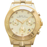  Shop Authentic Marc Jacobs Blade Chronograph Gold Dial Gold Steel Strap Watch for Women - MBM3101 - Luxxuri