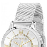  Shop Authentic Maserati Epoca Mother of Pearl Dial Silver Mesh Strap Watch For Women - R8853118504 - Luxxuri