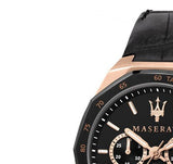  Shop Authentic Maserati Stile Black Matte Dial Black Leather Strap Watch For Men - R8871642001 - Luxxuri