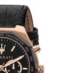  Shop Authentic Maserati Stile Black Matte Dial Black Leather Strap Watch For Men - R8871642001 - Luxxuri