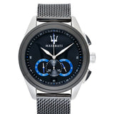  Shop Authentic Maserati Traguardo Chronograph Black Dial Mesh Bracelet Watch For Men - R8873612006 - Luxxuri