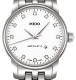  Shop Authentic Mido Baroncelli III Automatic Diamonds White Dial Silver Steel Strap Watch For Women - M7600.4.66.1 - Luxxuri
