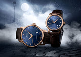  Shop Authentic Mido Baroncelli Automatic Midnight Blue Dial Brown Leather Strap Watch For Women - M7600.3.65.8 - Luxxuri