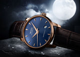  Shop Authentic Mido Baroncelli Automatic Midnight Blue Dial Brown Leather Strap Watch For Women - M7600.3.65.8 - Luxxuri