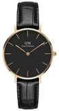  Shop Authentic Daniel Wellington Classic Petite Reading Black Dial Black Leather Strap Watch For Women - DW00100167 - Luxxuri