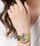  Shop Authentic Guess Confetti Diamonds Silver Dial Gold Steel Strap Watch for Women - W0774L5 - Luxxuri