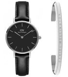  Shop Authentic Daniel Wellington Classic Petite Sheffield Black Dial Black Leather Strap Watch For Women - DW00100236 - Luxxuri