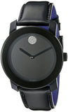  Shop Authentic Movado Bold Black Dial Black Leather Strap Watch for Women - 3600483 - Luxxuri