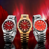  Shop Authentic Citizen Tsuyosa Automatic Red Dial Silver Steel Strap Watch For Men - NJ0150-56W - Luxxuri