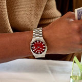  Shop Authentic Citizen Tsuyosa Automatic Red Dial Silver Steel Strap Watch For Men - NJ0150-56W - Luxxuri